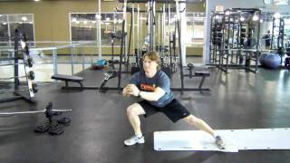 Slide Board 45 deg Side Squats.AVI