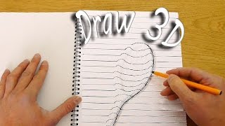 How to Draw in 3D - Optical Illusion(Draw 3D objects using lines on paper. Make objects appear to be coming out of the page using this simple technique. Great fun to do with children. Draw a three ..., 2015-01-23T17:57:05.000Z)