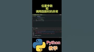 位置参数和调用函数时的异常 #python教学 #python编程  #python入门  #基础代码