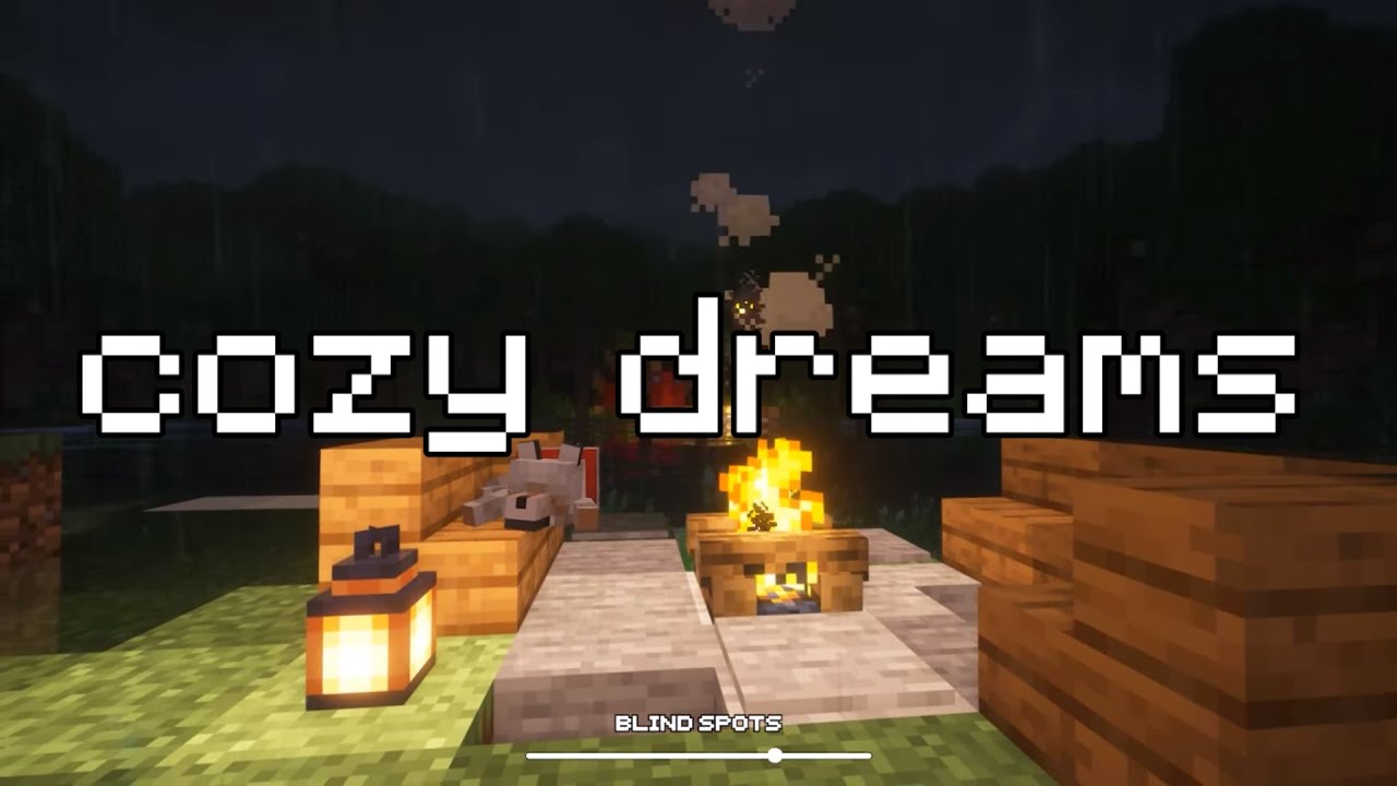 waiting for happy days to come... (minecraft music, heavy rain)