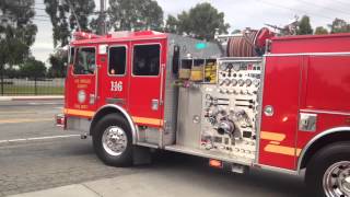 LACoFD squad 116 and engine 116 responding to a medical