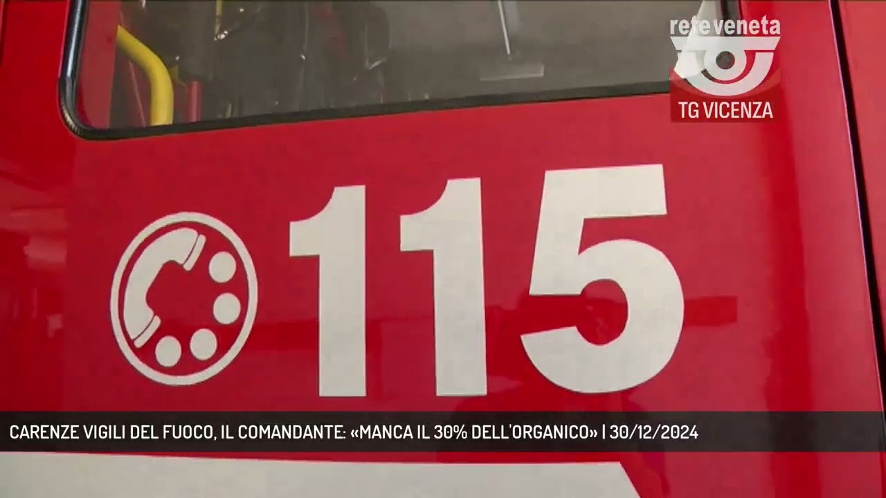 CARENZE VIGILI DEL FUOCO, IL COMANDANTE: «MANCA IL 30% DELL'ORGANICO» | 30/12/2024