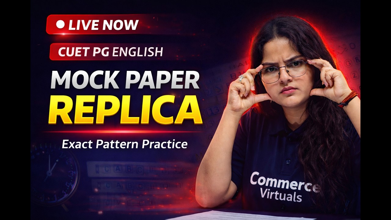 CUET PG English Mock Paper Replica | Exact Pattern Practice | Live Session | Kirti Tripathi Ma'am