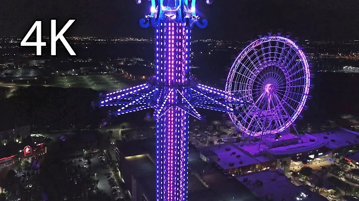 World's tallest StarFlyer at night off-ride 4K I-D...