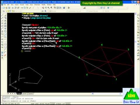 Vẽ đa tuyến trong CAD 3D - Lệnh 3D Polyline