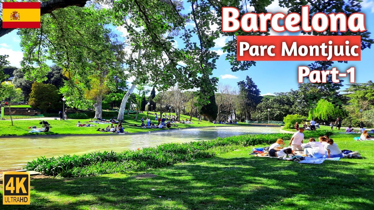 Parc Montjuic [Part1] 🇪🇦 - 4k 60FPS - HDR Barcelona Spain - with captions