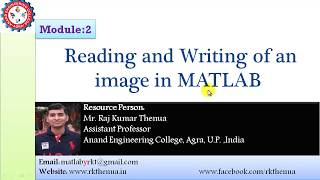 Reading and Writing images in MATLAB