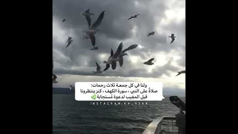 ولنا في كل جمعة ثلاث رحمات "صلاة على النبي سورة الكهف كنز ينتظرونا قبل المغيب لدعوة مستجابه 🌱.
