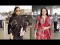 Hema Malini &amp; Shabana Azmi Spotted At Airport