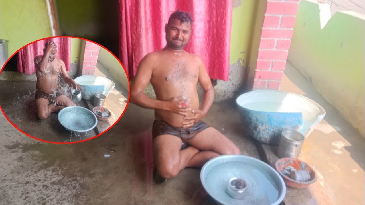 Mai  nahaya hu aaj.  I am bathing 🧼  khule mein nahan Kiya 