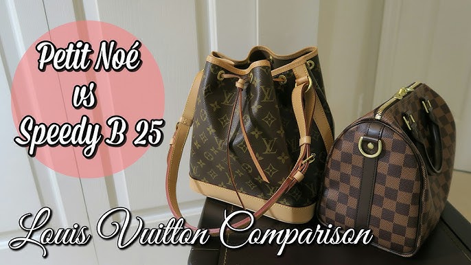 Louis Vuitton Petit Noe as a crossbody with the Speedy B Strap 