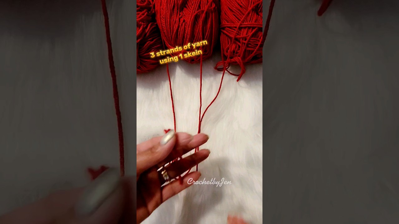 3 strands of yarn using 1 skein crochet gantsilyo yarn YouTube