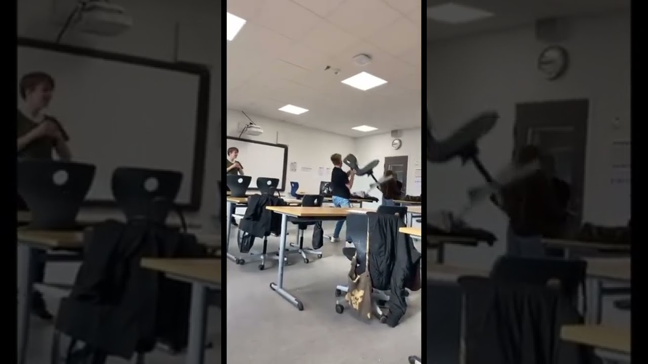 Guy Gets Angry And Throws Chair In Class