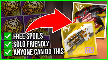 How to EASILY SOLO Farm Spoils & Get Exotics... Destiny 2