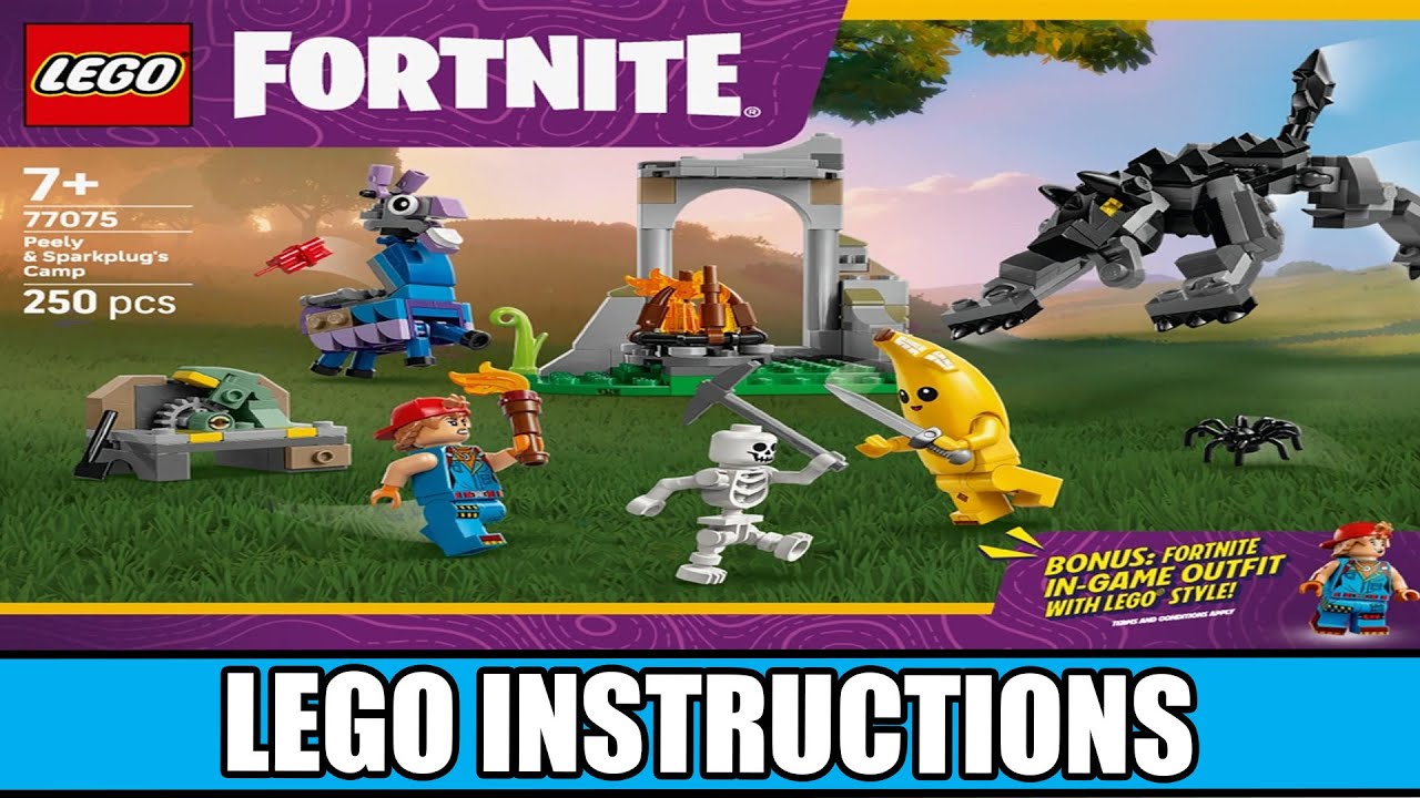 Fortnite - Peely & Sparkplug's Camp LEGO instructions