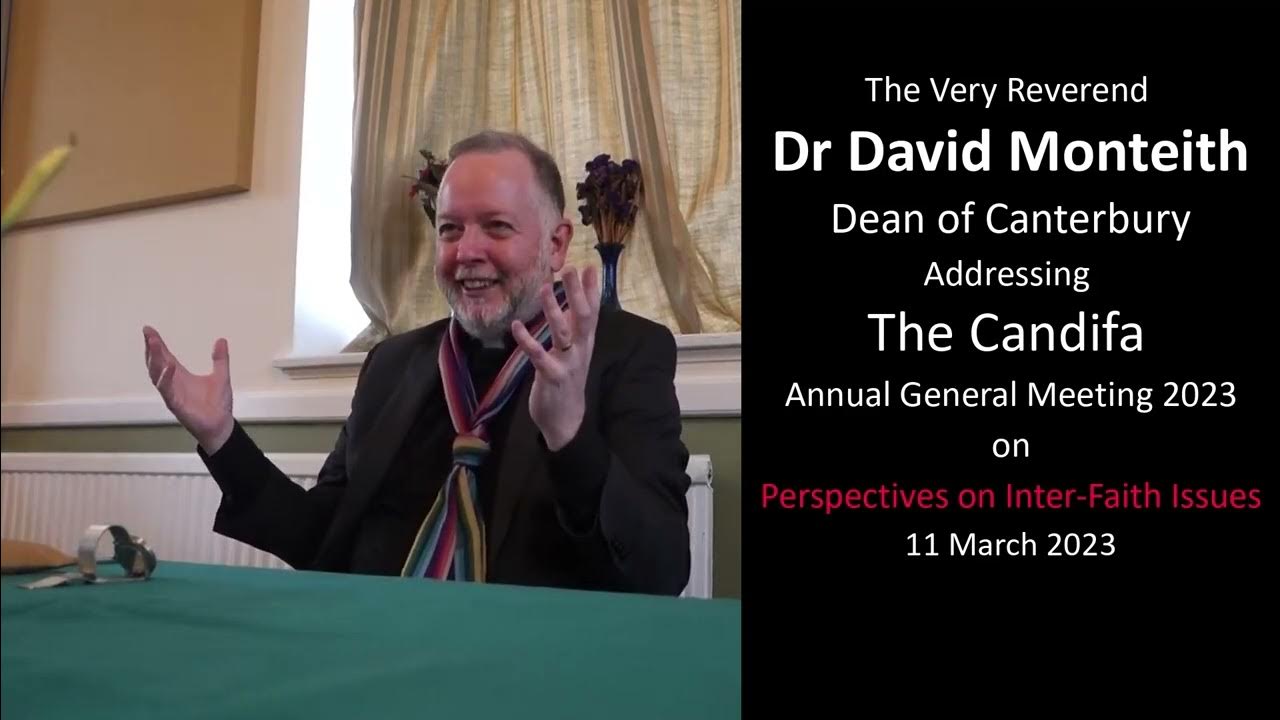 The Very Reverend Dr David Monteith, Dean of Canterbury Addressing the