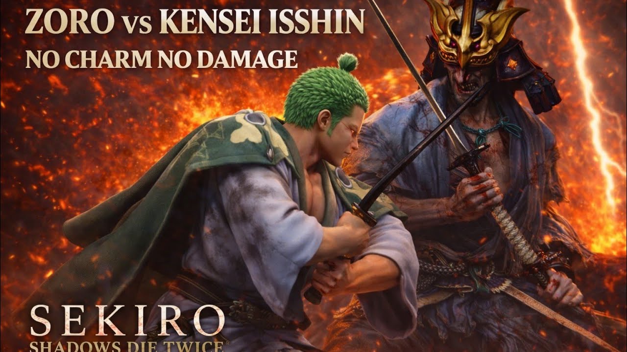 Zoro vs Kensei Isshin — No Hit Attempts (Sekiro Mod)No Charm