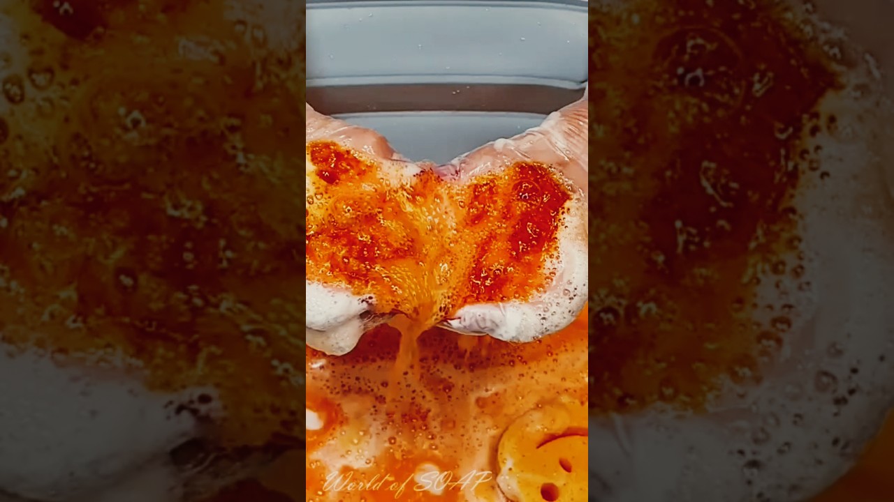 ASMR Orange squeeze/New sponges🐸🟠🟠🟠 