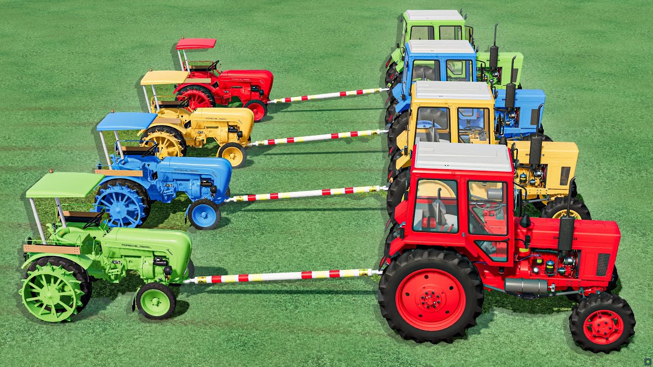 Tug Tractor with Colors - TOWING Tractors To Farming | Farming Simulator 22