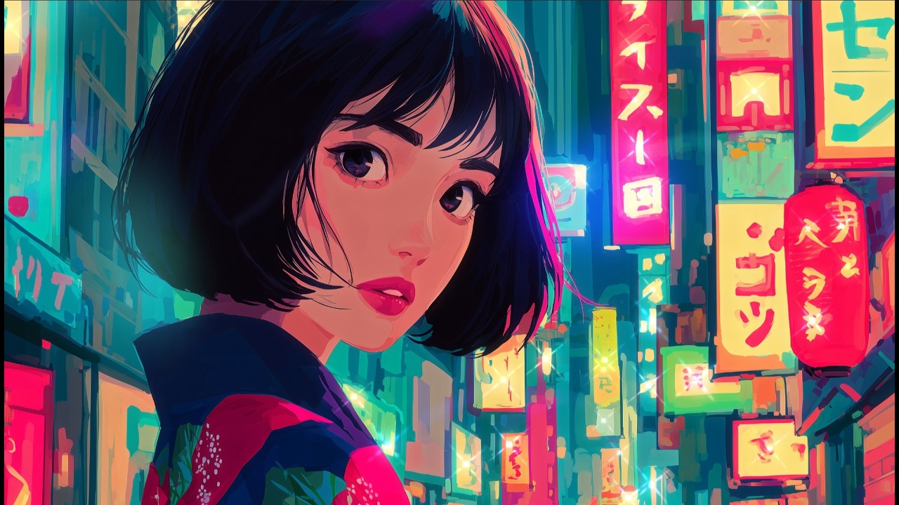 ネオン瞬く街角で心躍る都市ローファイループミュージック｜作業用BGM・勉強用BGM