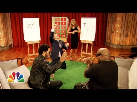 Pictionary with Jennifer Aniston, Lenny Kravitz and CeeLo Green, Part 2