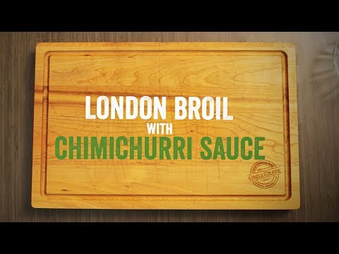 Grilled London Broil with Chimichurri Sauce