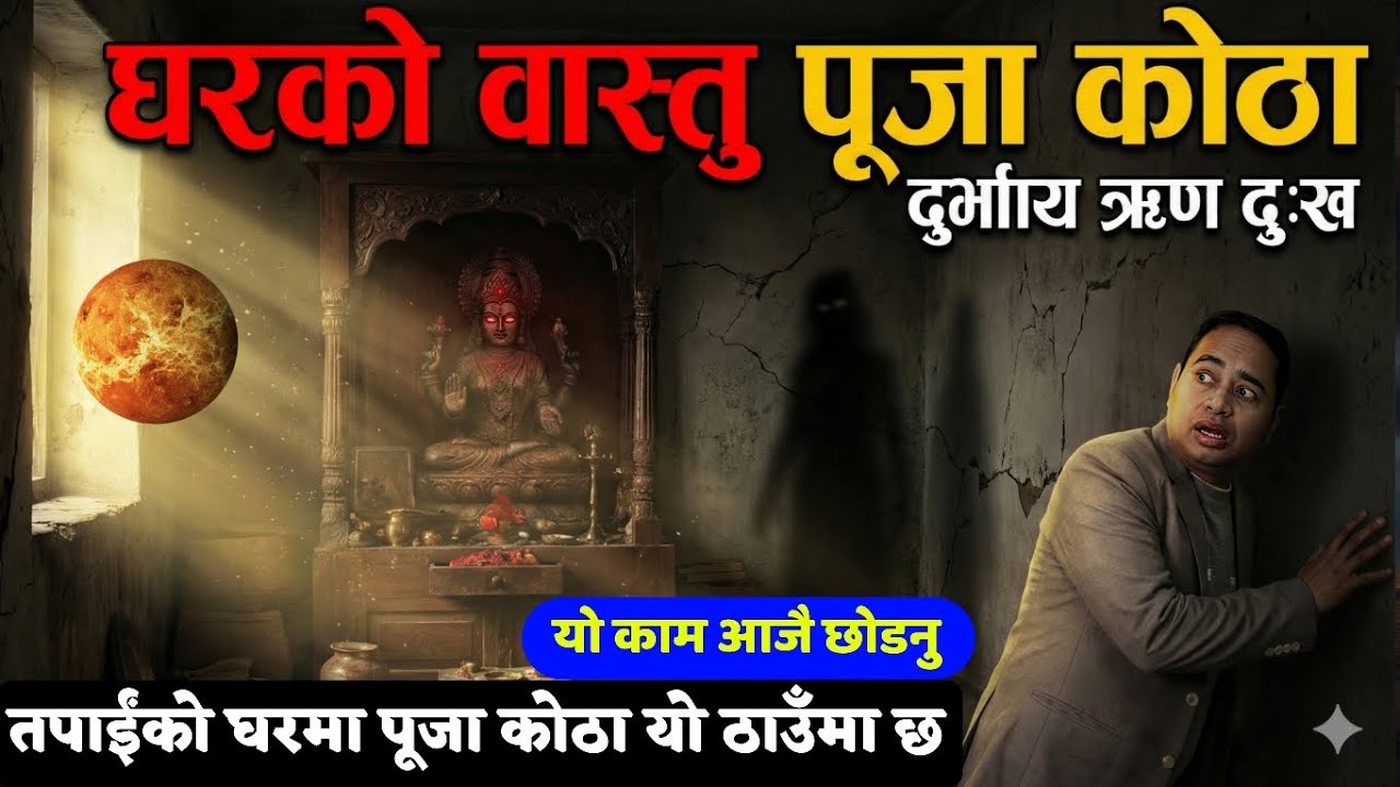 घरमा पूजा कोठामा कहा छ, दुर्भाग्य ऋण दुःख, Vastu tips For Puja Kotha, Puja mandeer, Vastutips energy