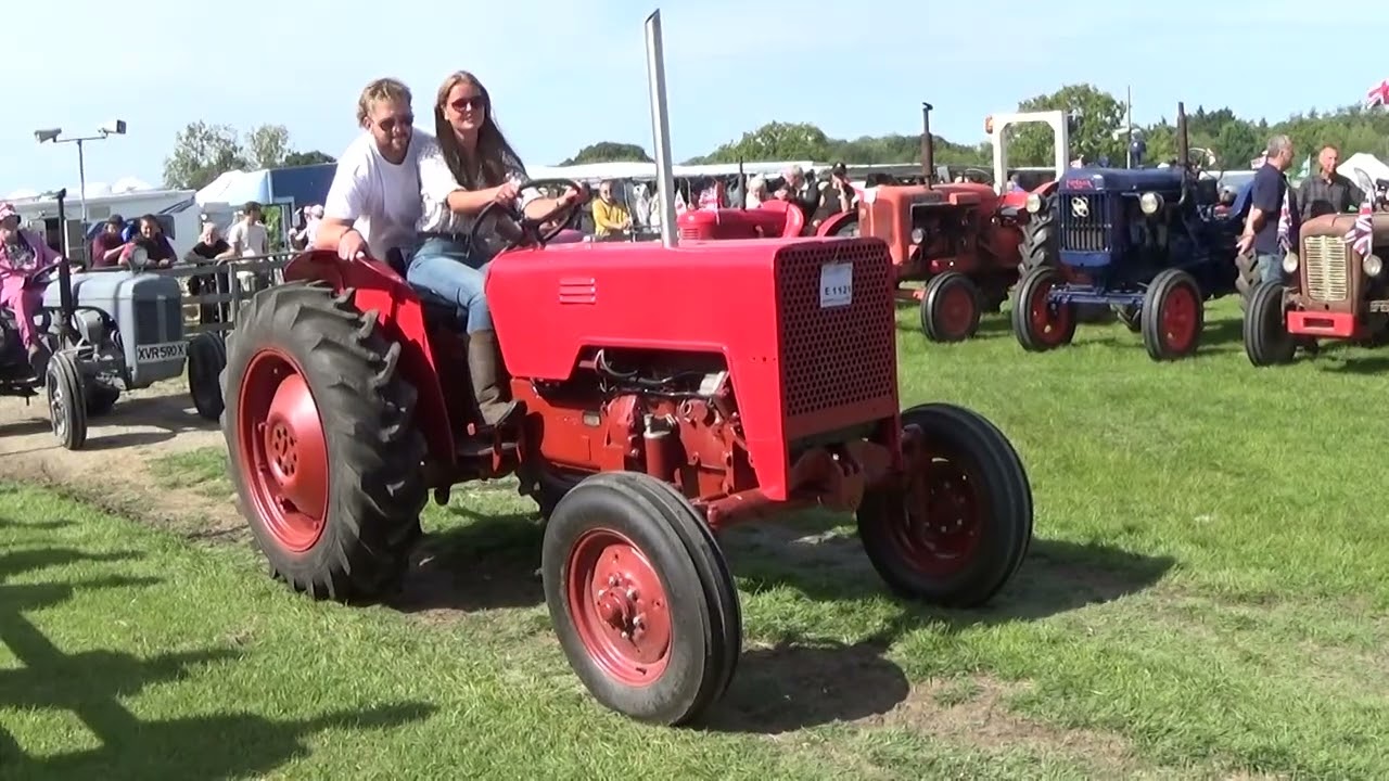 Historic Agricultural Tractors. Arena parade at Laughton Autumn Show 2025.