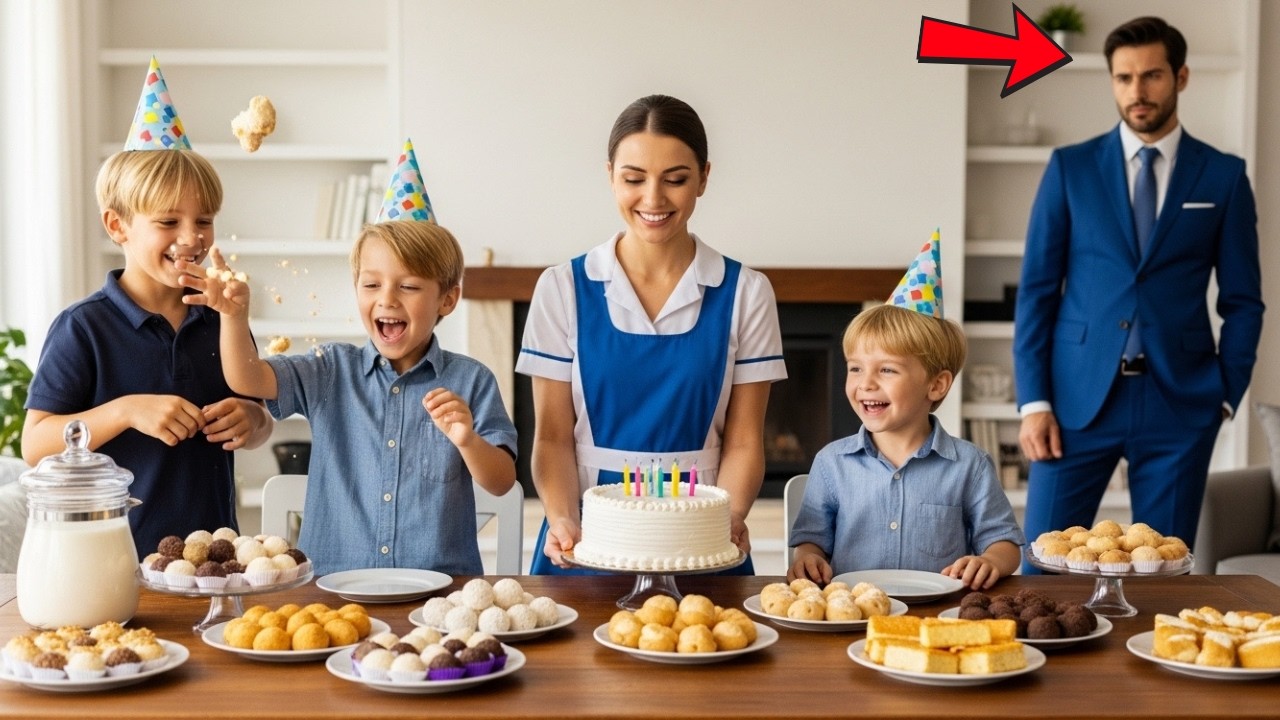Il Milionario era triste nessuno ricordava il suo compleanno… finché vide la Domestica e i Figli.