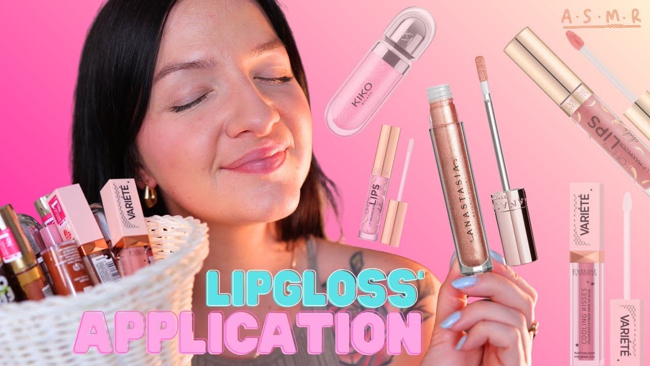LIPGLOSS APPLICATION 💄 Kisses, Mouth Sounds 🤩 ASMR Po Polsku 4k