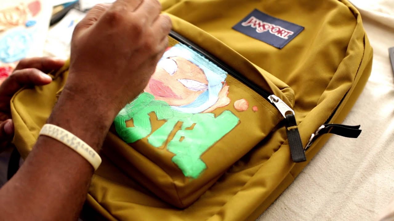 painting nylon backpack