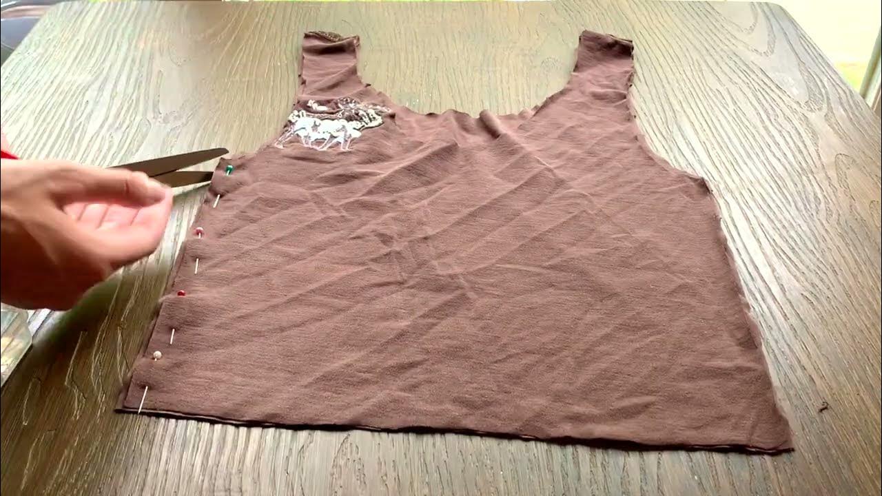 How to make a Strapless Dress from t shirt no Pattern - DIY Sewing