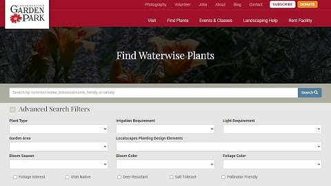 Conservation Garden Park Plant Database