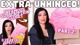 EXTRA UNHINGED UNBOXING! 3 Year Old Ipsy Bag From INFAMOUS CLOSET! | Unboxing 11 Ipsy Bags