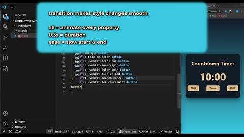 Build a Complete Countdown Timer App in JavaScript (With Start, Pause, Reset)