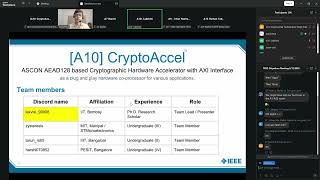 Team A10 - CryptoAccel -- Presentation at IEEE SSCS Pico Chipathon 2026 Proposal Review