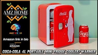Describing Coca-Cola 4L Portable Mini Fridge Cooler/Warmer, Amazon