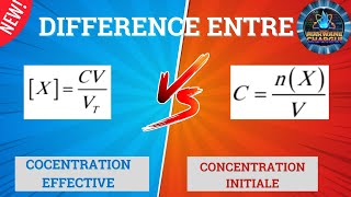 Astuces des concours  :La différence entre La concentration C et La concentration effective [X]