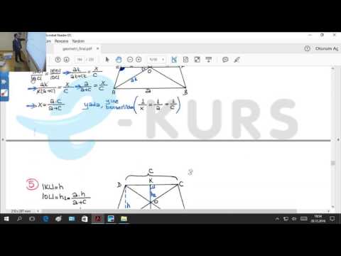 E-KURS Online YGS Kursu Geometri Dersleri-8 / Çokgenler Ve Dörtgenler - Yamuk
