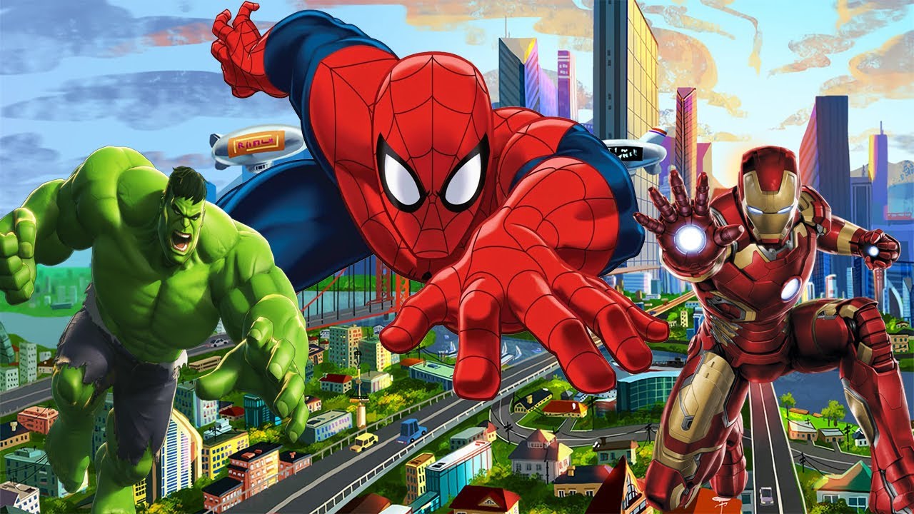 Мультик про Человека Паука и Цветные Машинки для Детей и Малышей - YouTube