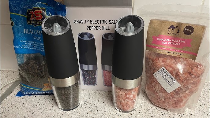 Aptoco Electric Salt & Pepper Mill Set Electric Gravity Automatic Salt  Pepper Grinder & Reviews