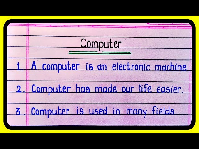 10 Lines Essay On Computer In English/Essay Writing On Computer/Computer Short Essay class=