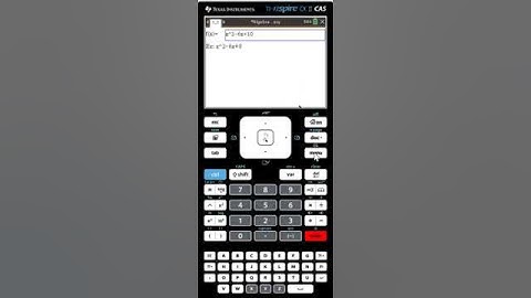 Ti-Nspire Quadratic Formula