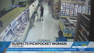 Men captured on video in Gastonia pickpocketing a woman at grocery store