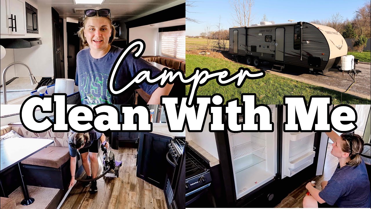DEEP CLEAN THE CAMPER WITH ME | RV CAMPER | CLEANING MOTIVATION | MEGA MOM