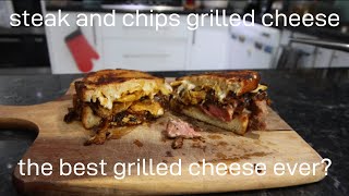 the steak and chips grilled cheese that made me gain 50 pounds 🥪