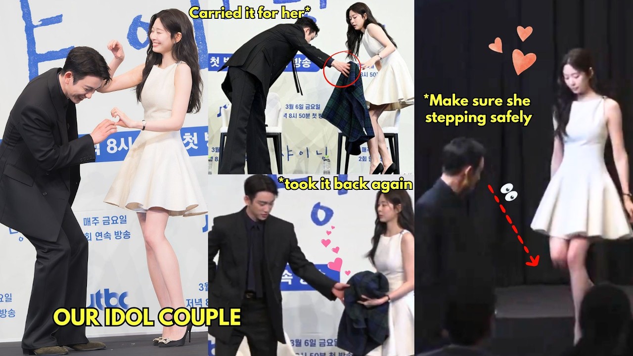 THE WAY PARK JINYOUNG HELD THE CLOTH FOR MINJU AND THEN TOOK IT BACK WHEN SHE WAS DONE 😌🙂‍↕️