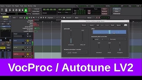 Bigjuergo Audio Labs Tutorial 3: VocProc Voice Modulation (Autotune) in Ardour on Linux Mint Mate 18