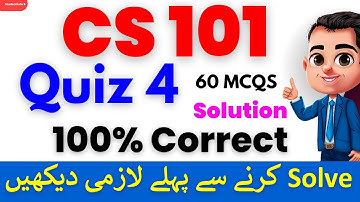 Cs101 Quiz 4 2024 || Cs101 Quiz 4 Solution 2024 || Cs101 Quiz 4 Spring 2024 || Cs101 quiz 4