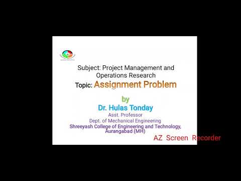 Assignment problem (in
